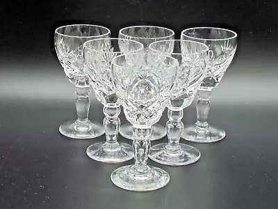 Buy Royal Brierley Elizabeth Pattern Six 3½  Liqueur Glasses - Signed (10449) • 27.50£