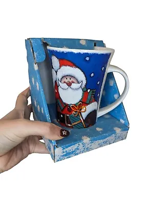 Buy Roy Kirkham, 2002, Christmas Eve Santa Snowman, Boxed Fine Bone China Mug. • 13£