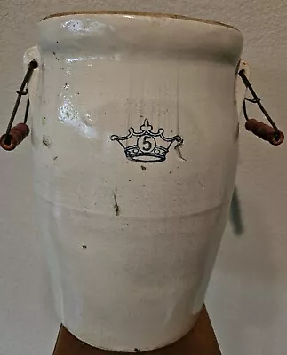 Buy Primitive Antique Stoneware Crown #5 • 189£