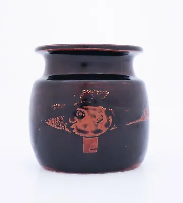 Buy Stig Lindberg Pottery - Black Ceramic Vase Gustavsberg Studio Mid 20th Century • 280.87£