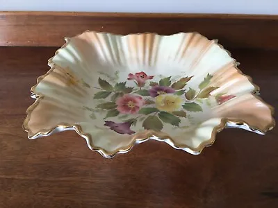 Buy Antique Carlton Ware Art Nouveau Hand-Painted Dish With Fluted Gold Border • 25£