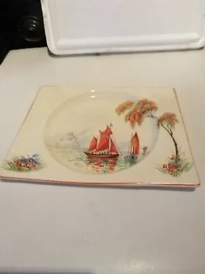 Buy Royal Stafford Shire Rectangle  Plate Hand Painted Boating Scene, The Biarrilz • 10£