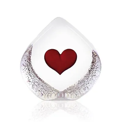Buy Mats Jonasson Målerås Large Heart Paperweight/Ornament/Sculpture - 7cm • 54.35£
