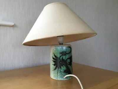 Buy Newlyn Celtic Pottery Lamp Blue Phoenix Pattern By Bill And Maggie Fisher. Used • 25£