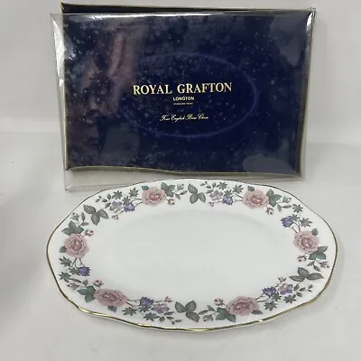 Buy Vintage Royal Grafton  Fragrance  Bone China Oval Sandwich Serving Plate Boxed • 6£