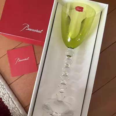 Buy Baccarat Vega Fortissimo Light Green Tall Wine Glass Tableware With Box New • 171.30£
