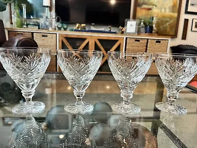 Buy Set Of  4 Webb Corbett Crystal Cut Glass Georgian Pattern Water Goblets, 5 1/2” • 38.42£