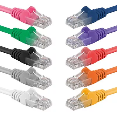 Buy Ethernet Cable Network Internet Cat5e RJ45 Patch Lead Wholesale 0.25m To 20m • 2.79£