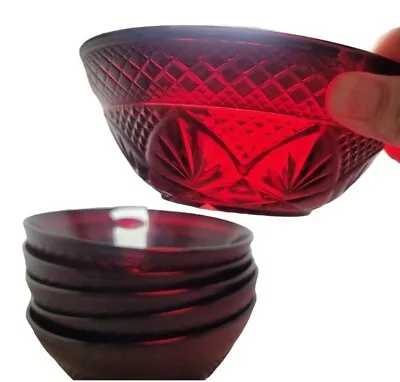 Buy Luminarc Ruby Red Holiday 2004 New Soup Salad Berry 5 1/2  Bowls Sold Separately • 4.72£