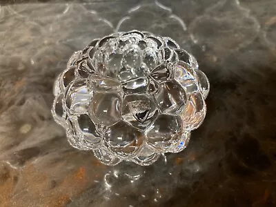Buy Orrefors Of Sweden Raspberry Bubble Crystal Art Glass Candle Holder Single • 24.01£