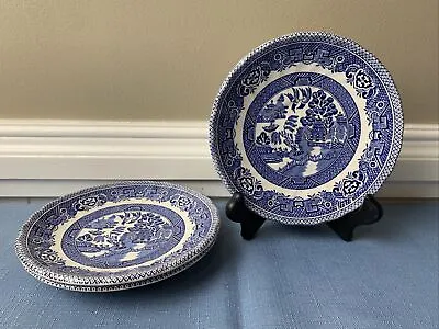 Buy Myott Staffordshire Eng. (Meakin) Tonquin Blue 5 3/4  Saucers 3 Pc GUC • 8.06£