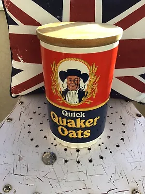 Buy Vintage Lord Nelson Pottery Quaker Oats Storage Jar With Wooden Lid  • 12£