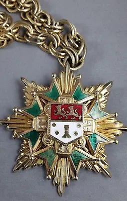 Buy Vtg REINAD Statement Heraldic Shield Enamel Brooch Necklace Pendant • 35.35£