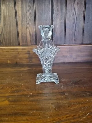 Buy Vintage Ornate Pressed Glass Candle Holder • 8.50£