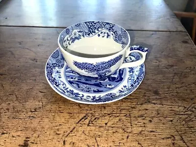 Buy Spode Blue Italian Jumbo Cup And Saucer EXCELLENT CONDITION Ships FREE! • 23.62£