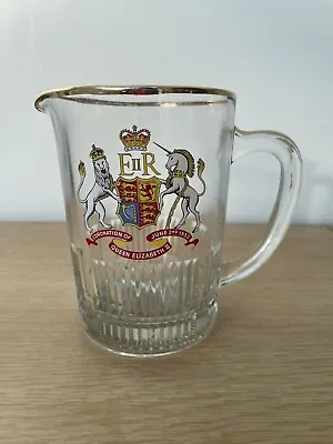 Buy Queen Elizabeth II Coronation Commemorative Glass Jug • 9.99£