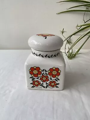 Buy Vintage/Retro 1960/1970's Hippy Flower Power Taunton Vale Lidded Storage Jar • 14.99£