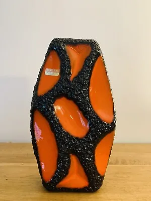 Buy Iconic West German Fat Lava Roth Keramik ‘lozenge’ Vase - 309 • 268£