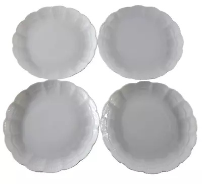 Buy Vintage Kaiser Romantica Salad Small Plates Set Of 6 Germany 7 3/4  White Ribbed • 27.80£