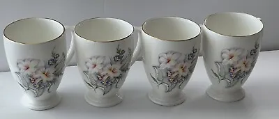 Buy Set Of 4 Vintage ROYAL GRAFTON Fine Bone China Coffee Mug Est.1876 England • 36.94£