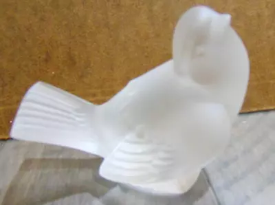 Buy Beautiful Vintage LALIQUE FRANCE Solid Frosted Glass Bird Figurine • 38.36£