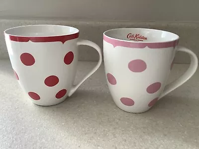 Buy Cath Kidston Large Polka Dot Spots Queens Crush Mug Cup Fine China X 2 • 22.50£