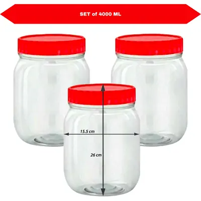 Buy PLASTIC JARS Small Large Storage Containers Food Spice Candy Sweet Clear Pots • 49.99£