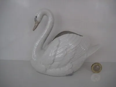 Buy Lladro Nao Swan Figural Planter Bowl Vase Ornament Spain Porcelain Plant Pot • 24.99£
