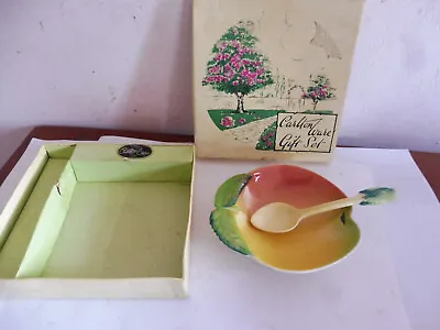 Buy Vintage  Boxed Carlton Ware  Gift Set Apple Design  Dish And Spoon Vgc #1556 • 7.49£