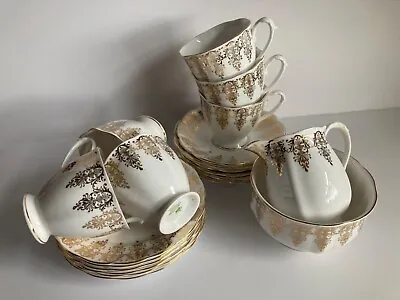 Buy Royal Standard Fine Bone China Golden Gilded 20 Piece Tea Set • 24£