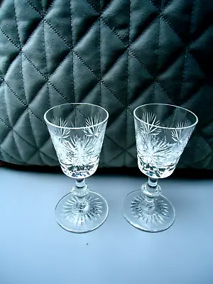 Buy Signed Edinburgh Crystal Liqueur Glasses Star Of Edinburgh Pattern • 7£