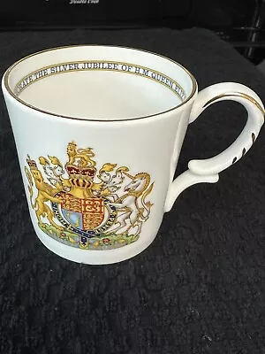 Buy Aynsley Bone China Silver Jubilee Mug Cup With History Of Kings & Queens Vgc • 7.99£