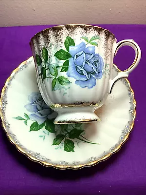 Buy Royal Stafford Bone China Roses To Remember Blue Rose Tea Cup & Saucer   85 • 23.01£