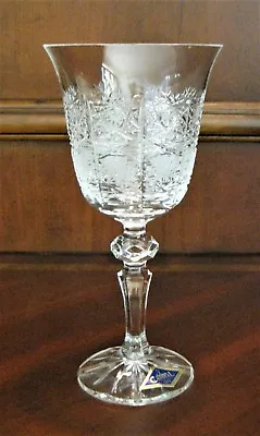 Buy Bohemian Czech Set Of 6 Crystal Wine Glass 220 Ml Hand Cut Queen Lace • 156.54£