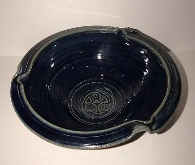 Buy Celtic Clays Studio Art Pottery Blue Bowl Handmade Ireland • 46.03£