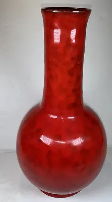 Buy Vintage 1960s MCM Red Bitossi Rosso Bulbous Art Pottery Vase - Italy 12” RARE • 144.62£