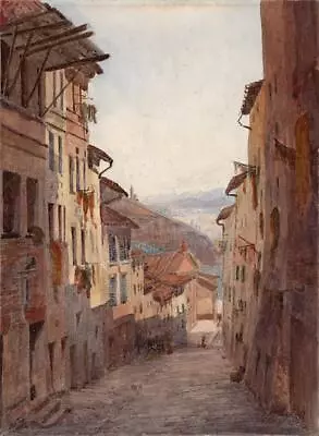 Buy Louise Blandy - Painting - Continental Street Scene - C1876 - Pupil Of Ruskin • 450£