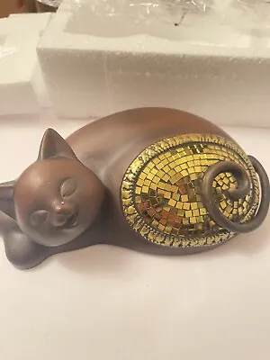 Buy Ceramic Sleeping Cat Sculpture - Figurine • 10£