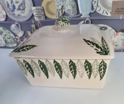 Buy Emma Bridgewater Pottery Cafe 2005 Green Leaves Butter Dish. Pre Owned. No CCCs. • 29.90£