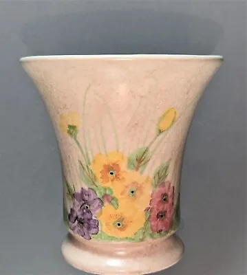 Buy Signed Hand Painted Flared Vase By E Radford Floral Decoration - 11 Cm • 30£