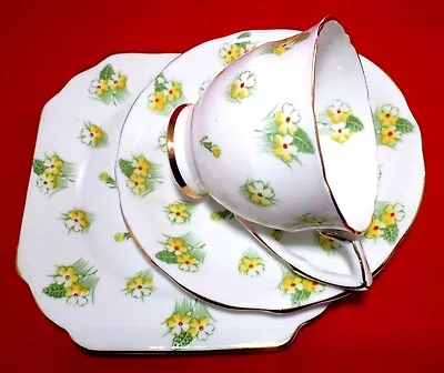 Buy Stunning ART DECO Tea Trio GLADSTONE CHINA Vintage PRIMROSE Floral CHINTZ Pretty • 15£