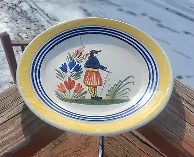 Buy Henriot Quimper French Faience 8  Bread Plate Signed Vintage • 31.30£