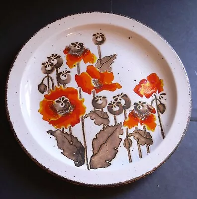 Buy 1970’s Vintage Stonehenge Midwinter ‘Autumn’ Poppies Salad Plate - 22.5cm • 10£