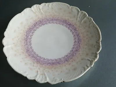 Buy Foley Wileman Large Cake Plate Rare Bi-colour Daisies Lilac/copper On Ivory 1896 • 15£