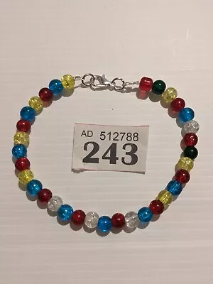Buy Very Attractive Colourful Crackle Glass Bracelet • 2.45£