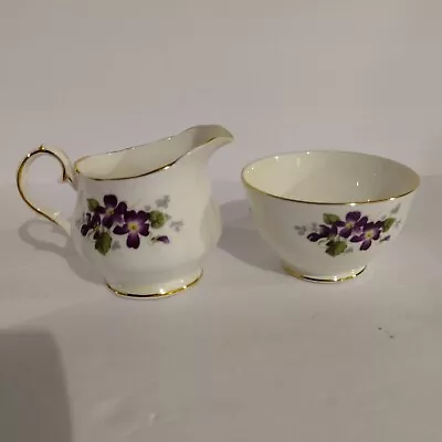 Buy Duchess  Royal Albert   Violets    Creamer And Sugar  Rare    Mom Gift • 51.02£