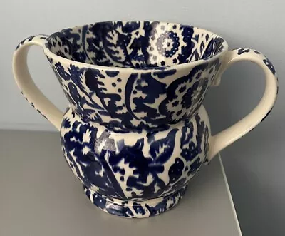 Buy Emma Bridgewater Pottery Spongeware Rare Two Handled Vase Blue Wallpaper Design • 48£