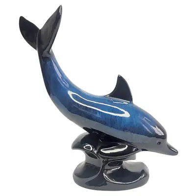 Buy Blue Mountain Pottery BMP Tail Up Blue Dolphin Porpoise • 21.80£