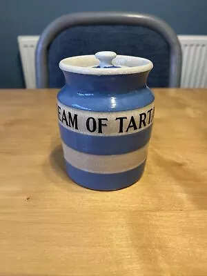Buy T G Green Cornishware CREAM OF TARTAR Storage Jar 11cm Old Church￼ • 14.99£