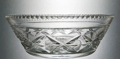 Buy Vintage Signed STUART Lead Crystal Cut Glass Decorative Centrepiece Bowl  20cm • 20£